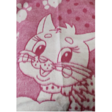 URGA cotton blanket 100x140cm Cat, pink, SALE