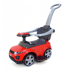 TO-MA Ride on car with handle, rubber wheels, 614R red