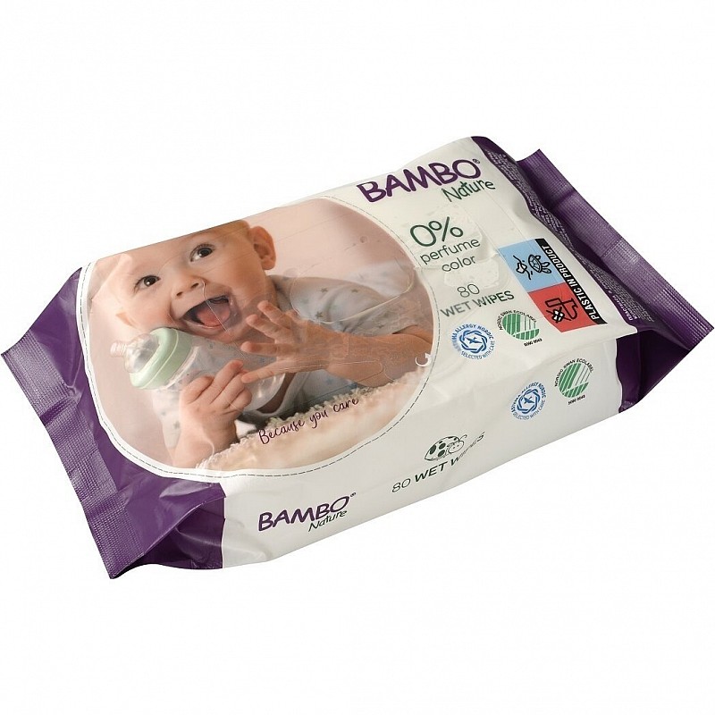 Bambo Nature wet wipes 80 pcs/pack, BAMBN9814 SALE