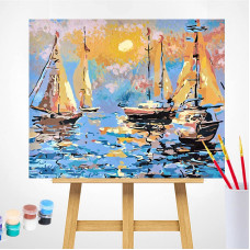 TSVETNOY Painting set by numbers 40x50cm Quiet Harbour, MG2092e