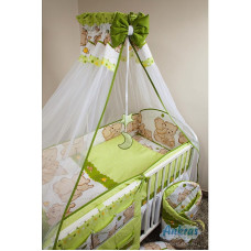 ANKRAS FRIENDS bedding set, 120x90cm - 360cm - green