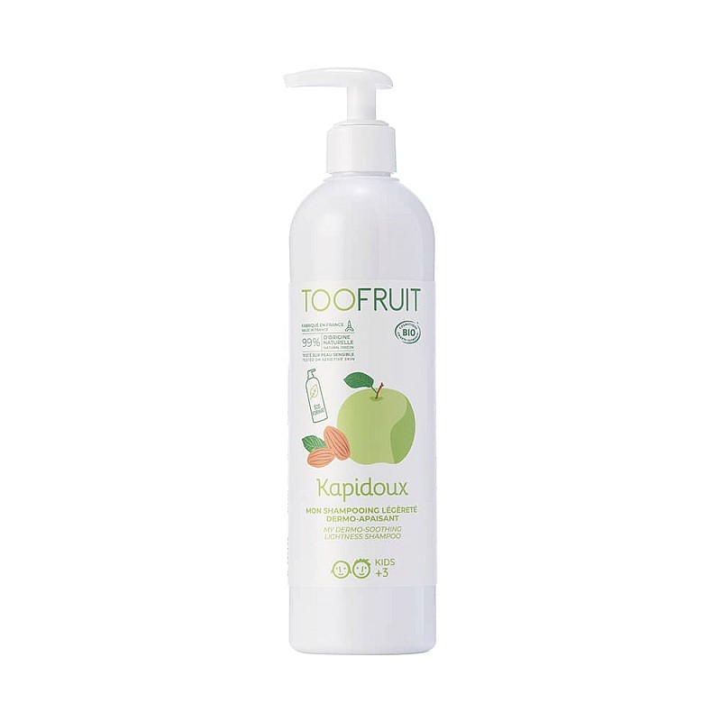 TOOFRUIT organic, tear-free, apple-scented moisturising shampoo for children, 400 ml PF043