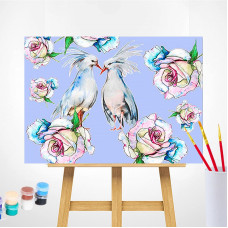 TSVETNOY Painting set by numbers 30x40cm Birds love, ME1122e