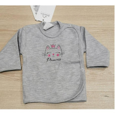 GAMEX shirt CAT PRINCESS 401167, 62 size. grey