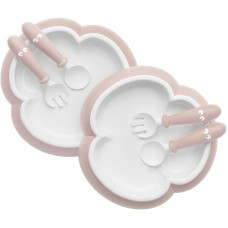 BABYBJORN plate, spoon and fork 4m +, 074064 Powder Pink