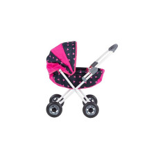 TO-MA Doll stroller LENA PINK and BLACK