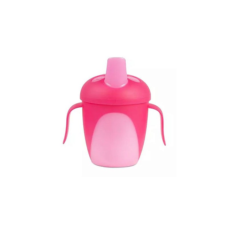 CANPOL BABIES Penguin nospill 240ml drinking bowl with a silicone spout 9m + 76/001 Pink