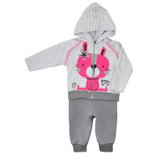 KOALA PASECZKI Sport suit size 74, 06-409 grey/pink