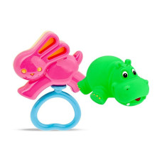 AM rattle toy with bath Hippo 017a