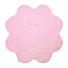 WALLABOO envelope-blanket Fleur, 85x85cm, pink