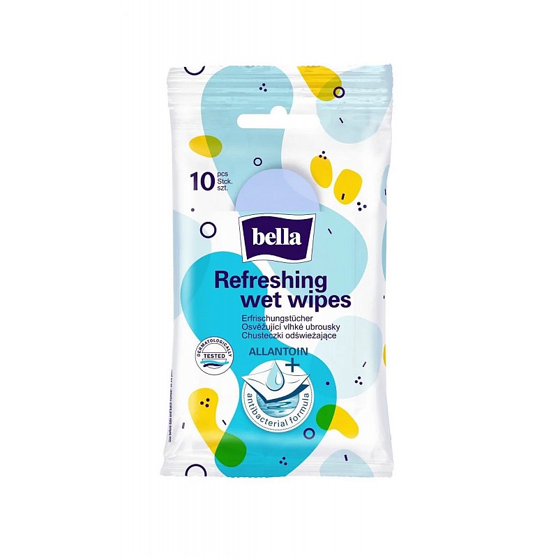 BELLA Antibacterial wet wipes, 10 pcs.