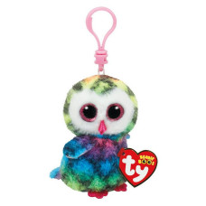 TY Beanie Boos Toy - Keychain MULTICOLOR OWL OWEN 8cm, TY35025