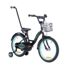 TOMABIKE Children's bicycle 18" XXIII PLATINUM BLACK/TURKUS