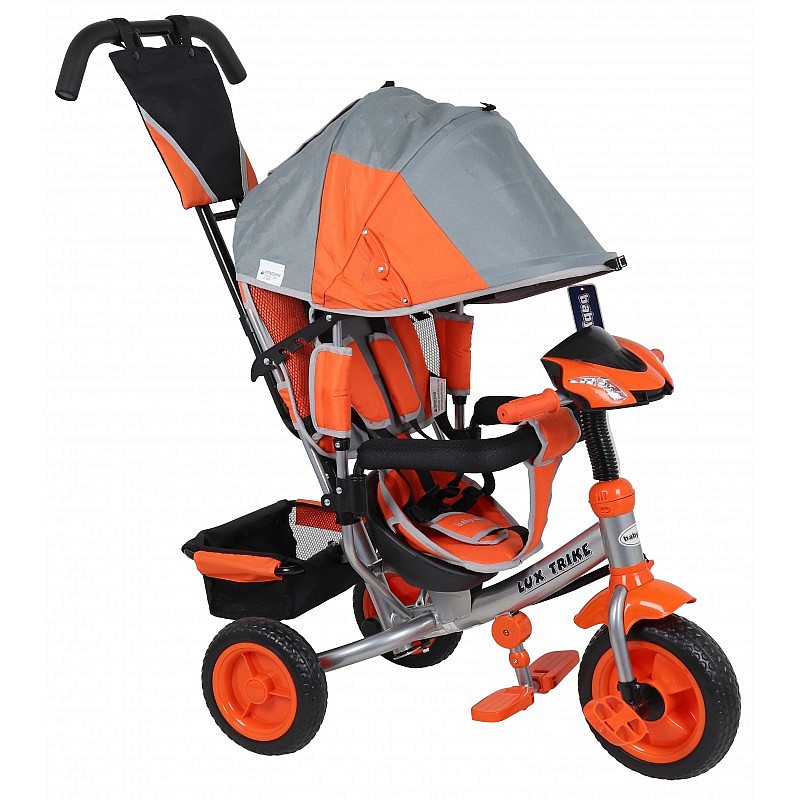 BABY MIX LUX BIKE Children's tricycle XG6519-T16 GREY/ORANGE