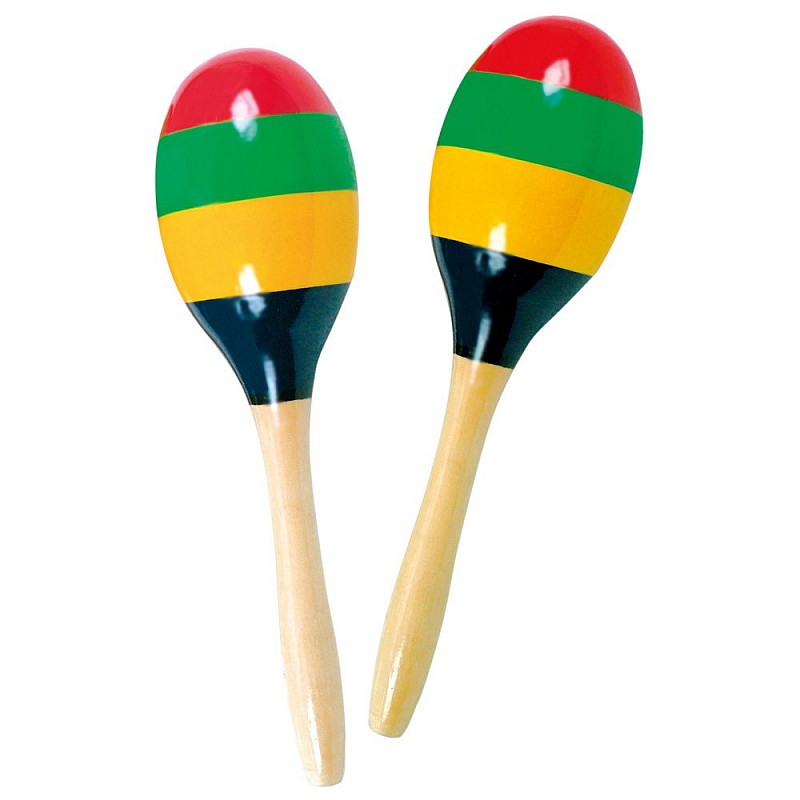 BINO Coloured maracas, pair 22.5cm 2pcs. 86555