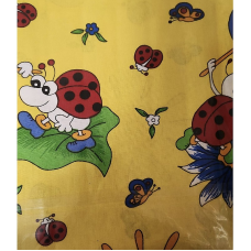 URGA Bed linen of 3 pieces 120x90cm, LADYBUG yellow, SALE