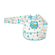 AKUKU Baby long-sleeved apron 32x34cm A0438 OWL