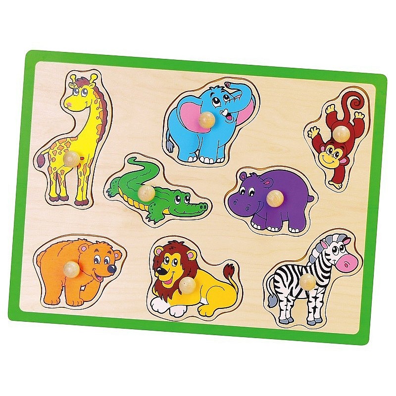 VIGA wooden puzzle Wild Animals 50019 18m+