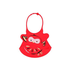 BABYONO rubber bib 6mth + 834 BIRD red