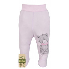 KOALA TOMMY baby pants with feet 62 size, 08-417 pink