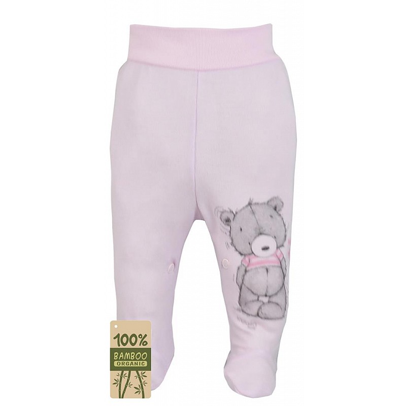 KOALA TOMMY baby pants with feet 62 size, 08-417 pink