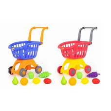 POLESIE Shopping trolley Mini and food set, 6 pcs 71378