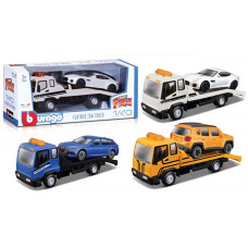 MIDEX BBURAGO FLATBED TOW TRUCK W/CAR BB 18-31399