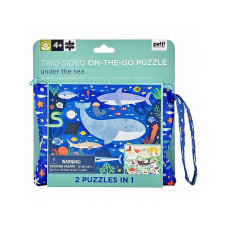 PETIT COLLAGE Two Sided Under The Sea On-The-Go Puzzle (100pcs.) PTC543