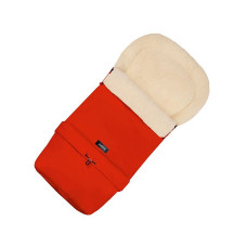 WOMAR ZAFFIRO SLEEP&GROW S20 Sheep wool sleeping bag for stroller, light red