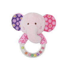 LORELLI rattle RING ELEPHANT PINK, 1019136 0005