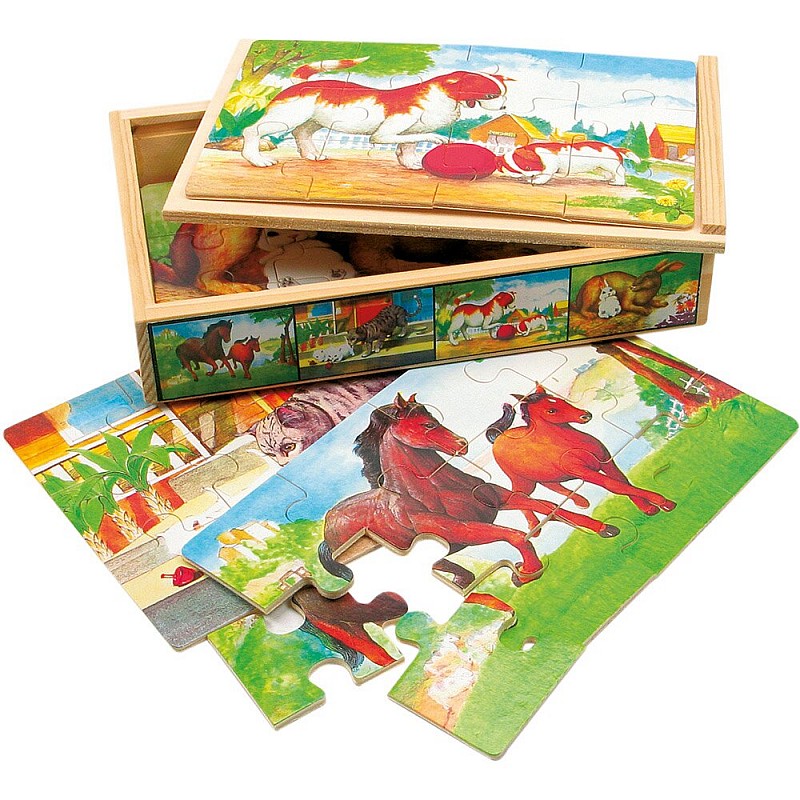 BINO wooden puzzle Animals 36m+ 88015