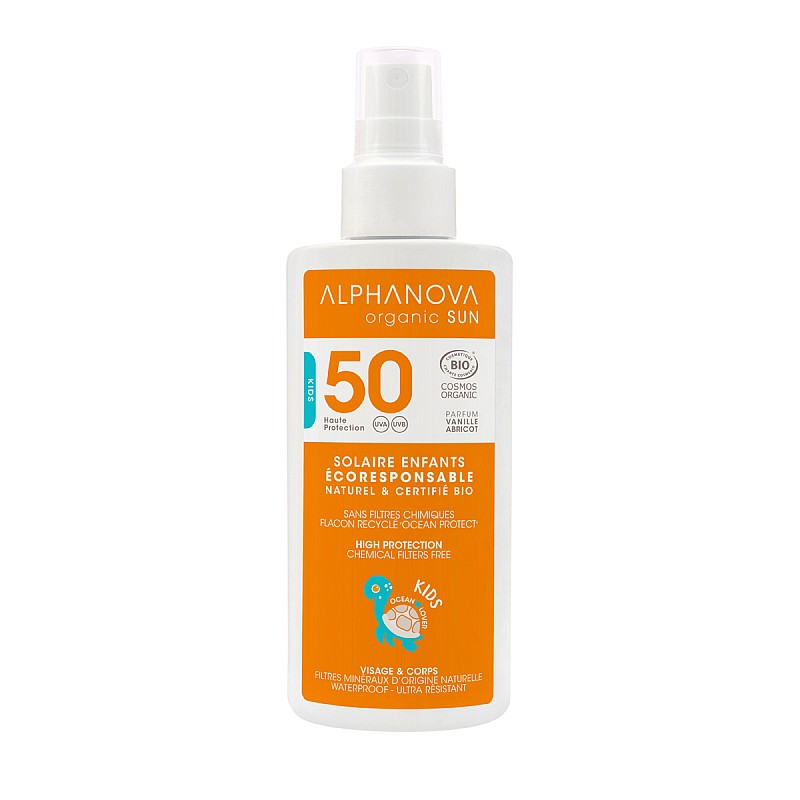 ALPHANOVA SUN mineral spray spf50 kids, apricot scent ASUN50KEXPORT