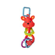 AM rubber toy with rings Pink Giraffe 094A