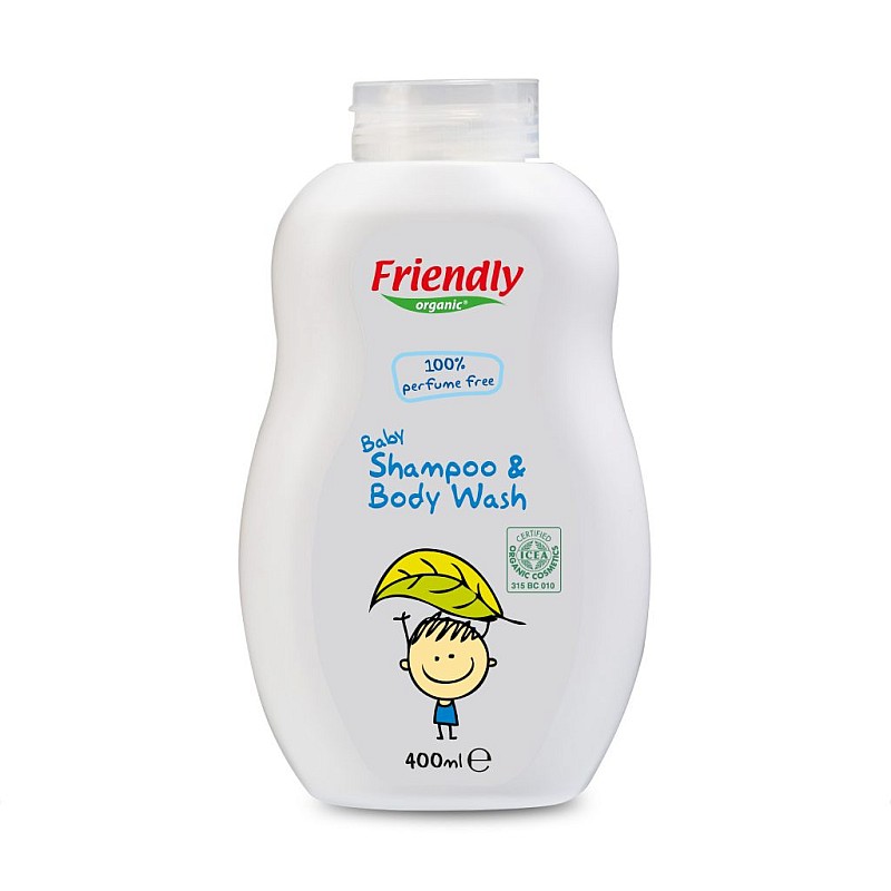 FRIENDLY ORGANIC Baby Shampoo & Body Wash (Perfume Free) 400 ml FR1604