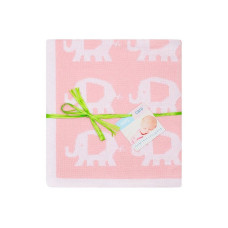 DUET BABY ELEPHANT knit plaid 80x90sm 507 pink