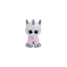 TY Flippables Toy DIAMOND WHITE SEQUIN UNICORN reg 24cm, TY36435