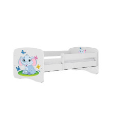 KOCOT KIDS Bed babydreams white Baby elephant without drawer with mattress 160/80