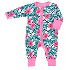 KOALA TROPICAL romper with long sleeves size 62 07-182 pink