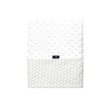 WOMAR Bubble Valboa blanket double sided 75x100cm White/Light Grey white DOTS