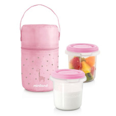 MINILAND PACK-2-GO hermisized ThermaBag with containers 2x250ml, ML89247 Rose