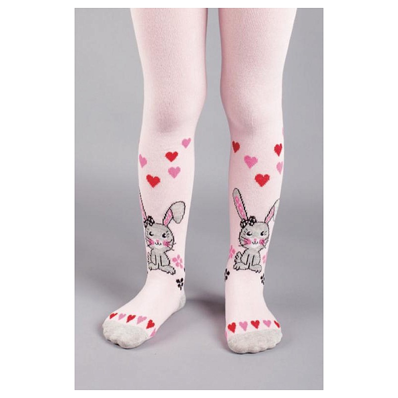 BELLISSIMA Childrens tights 86/92 size, B404 pink-Rabbit