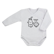 KOALA BABY COOKIE body with long sleeves 09-918, 56 size, white