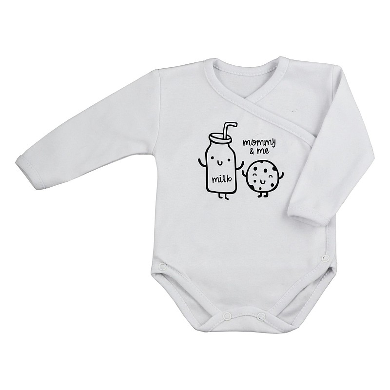 KOALA BABY COOKIE body with long sleeves 09-918, 56 size, white