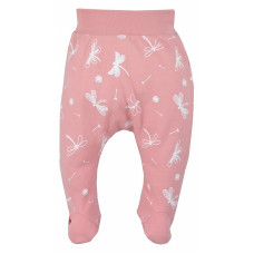 KOALA WAZKA baby pants with feet 62 size, 08-334 dark pink