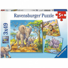 Ravensburger puzzle 3x49 Wild Animals R 08003