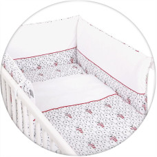 CEBABABY bed linen 3 pieces 135h100sm Panda red