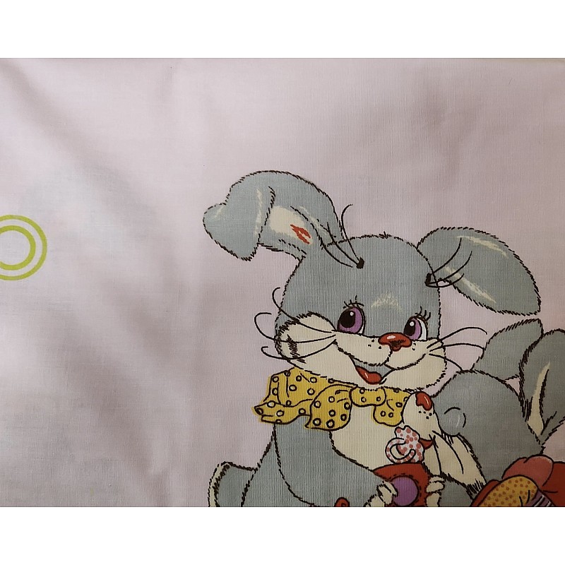 URGA Bed linen of 3 pieces 120x90cm, RABBIT MOM pink, SALE