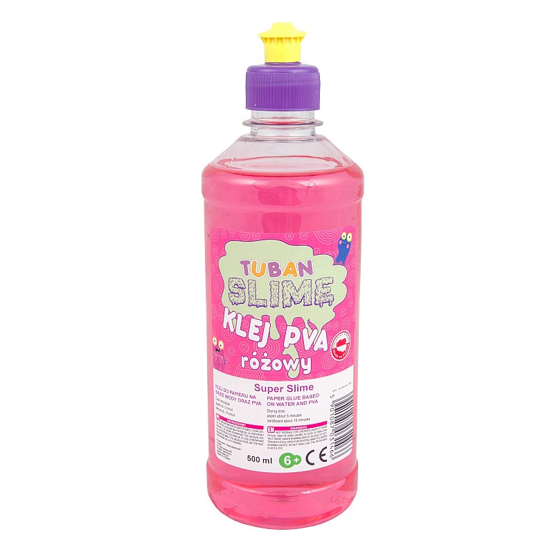 TUBAN PVA Glue for making colorful slime 500ml, Pink TU3146 PROMOTION