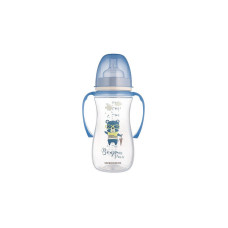 CANPOL BABIES Anti-Colic barošanas pudelīte ar rokturiem, 300 ml PP EasyStart BONJOUR PARIS, 35/241_blu