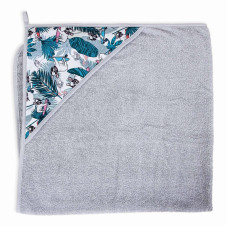 CEBABABY hooded Towel 100x100cm Printed Line French Bulldog